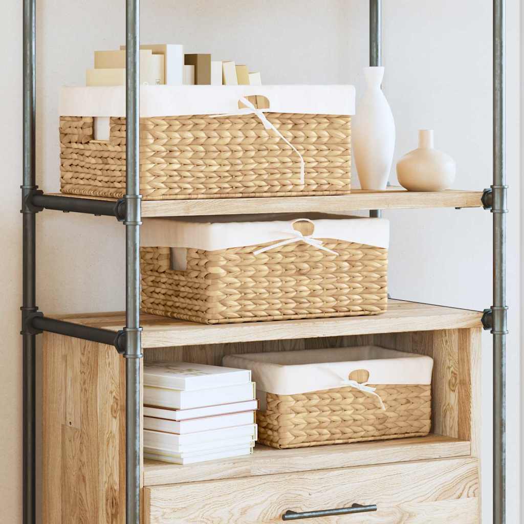 vidaXL Storage Baskets 3 pcs Water Hyacinth 40 x 30 x 18 cm Natural 1