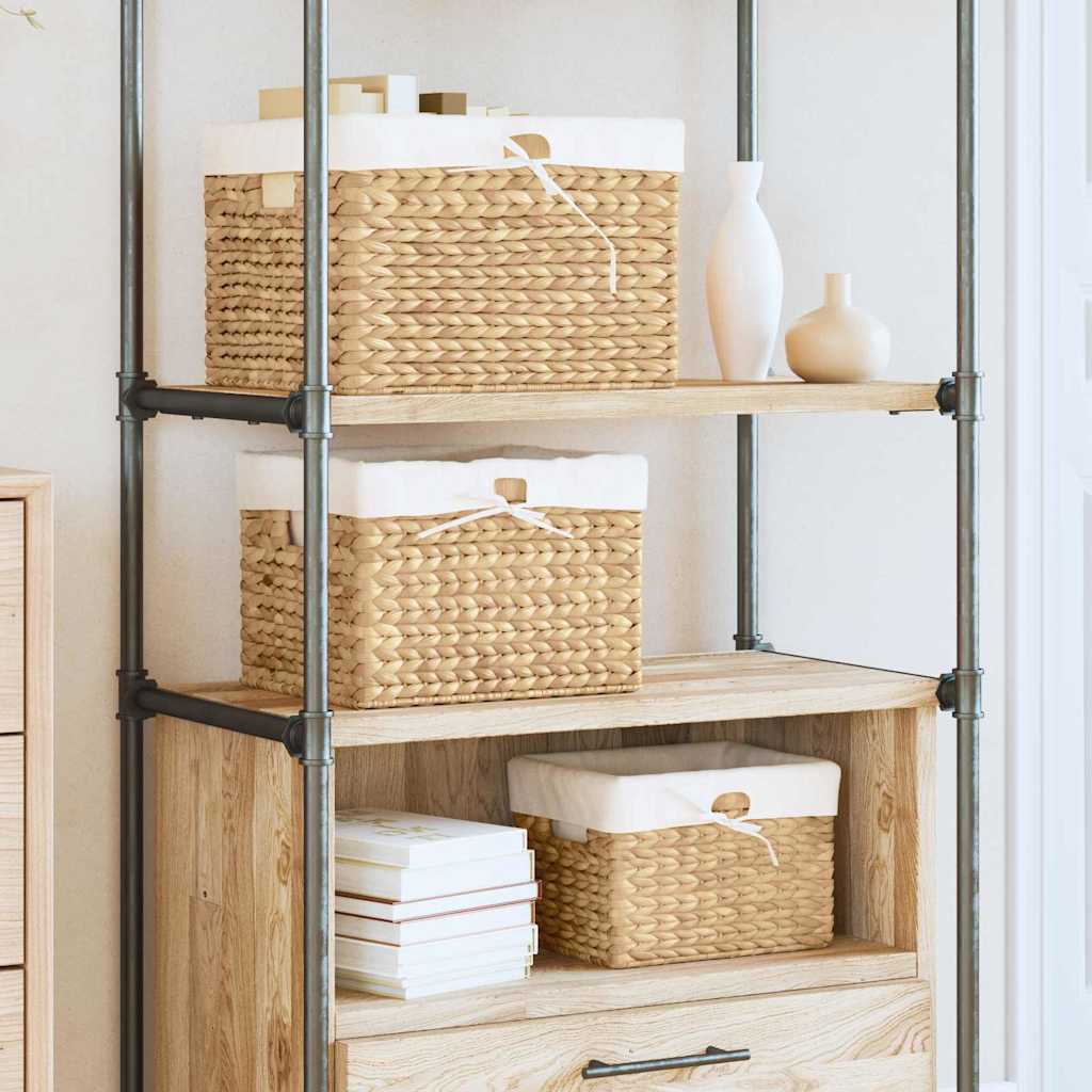 vidaXL Storage Baskets 3 pcs Water Hyacinth 35 x 30 x 25 cm Natural 1