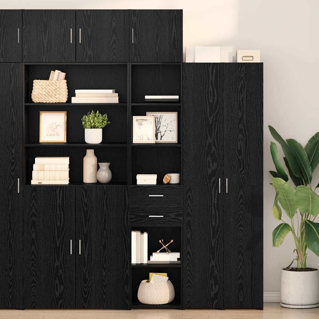 Highboard 40 x 42.5 x 185 cm Engineered Wood Black oak