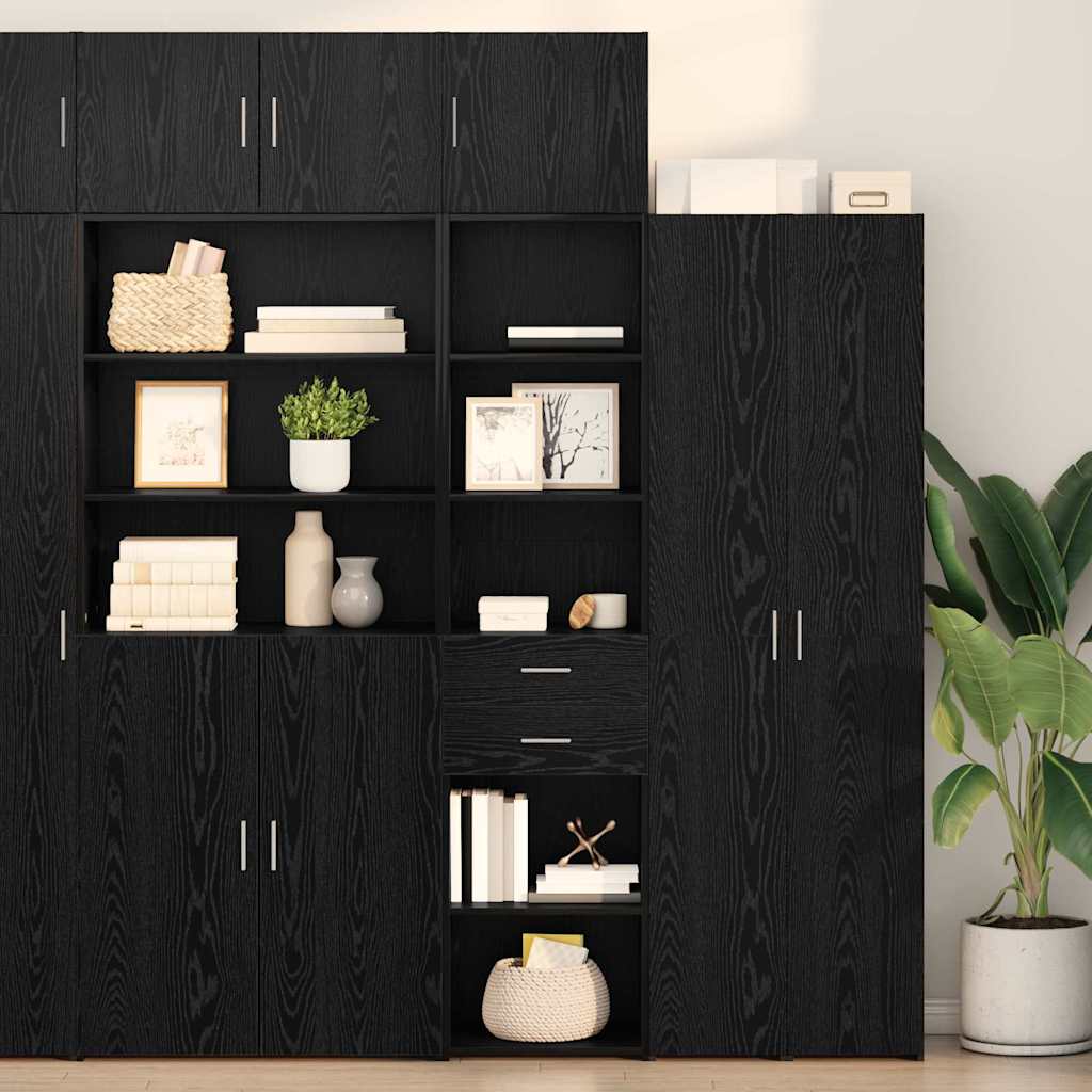 Highboard 50 x 42.5 x 185 cm Engineered Wood Black oak