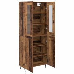 Highboard 69.5x34x180 cm Engineered Wood 2 Doors Old wood