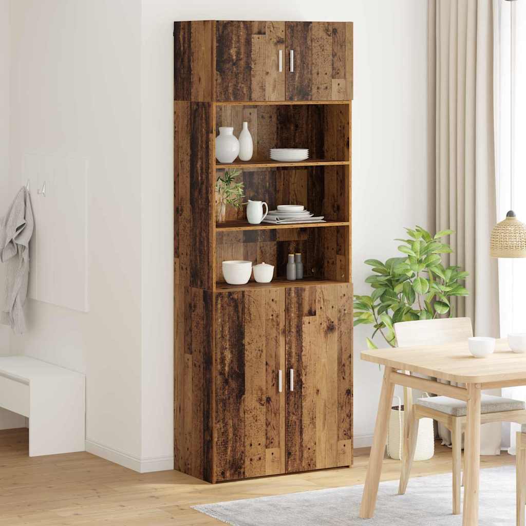 Storage Cabinet 80 x 42.5 x 225 cm Engineered Wood Old wood