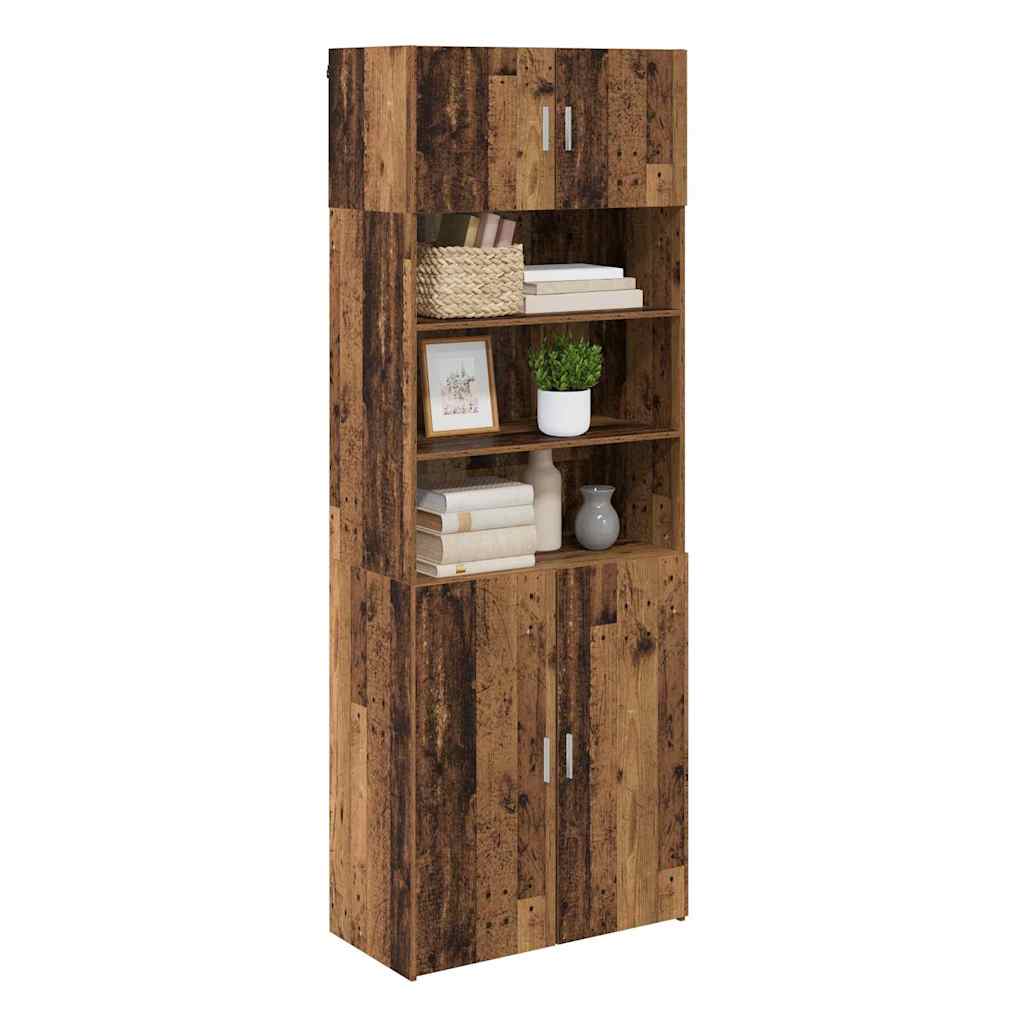 Storage Cabinet 80 x 42.5 x 225 cm Engineered Wood Old wood
