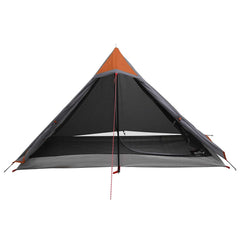 vidaXL Backpacking Tent 222 x 85 x 125 cm Grey and Orange 5