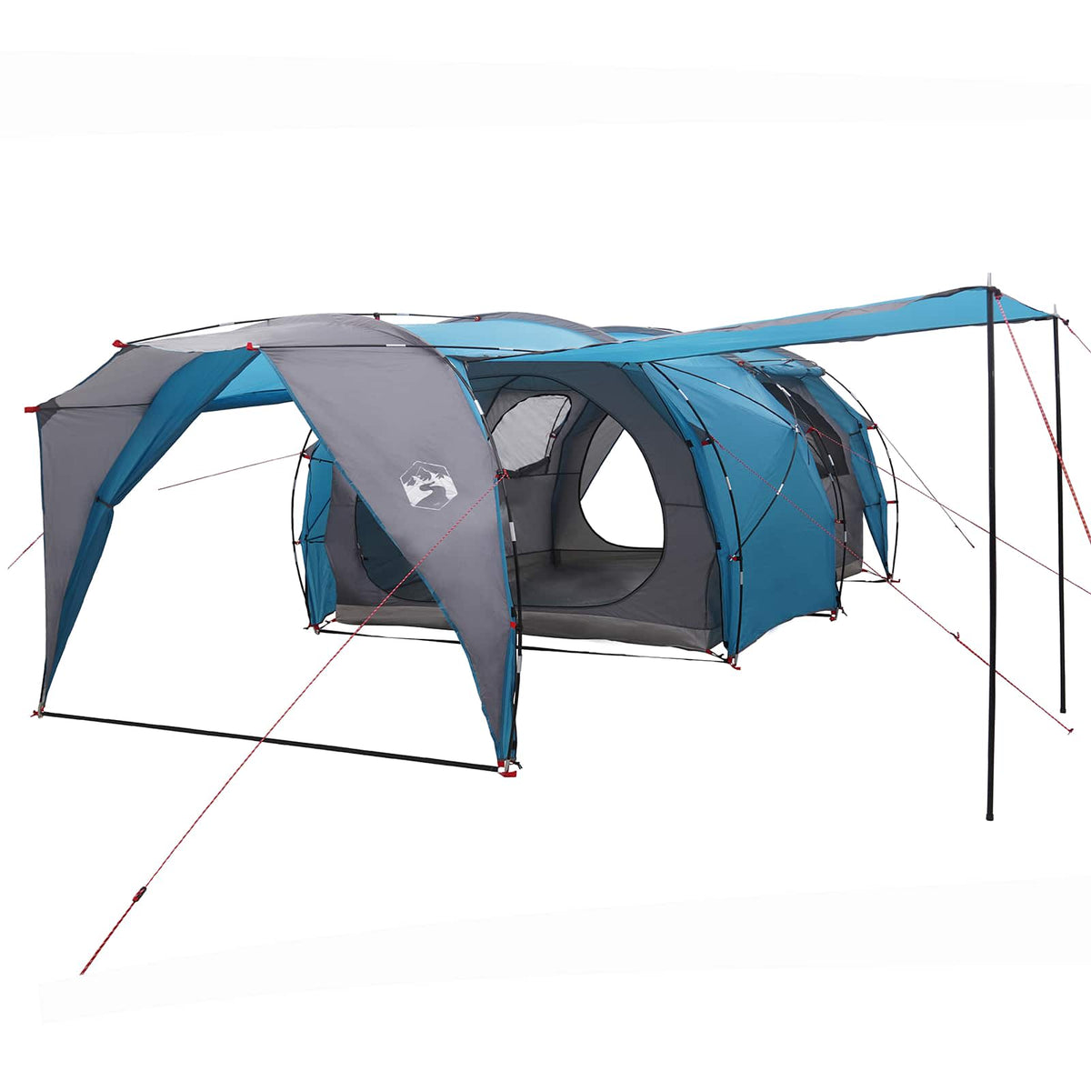Tunnel Tent 185T Polyester with PU Coating Blue 6-Person