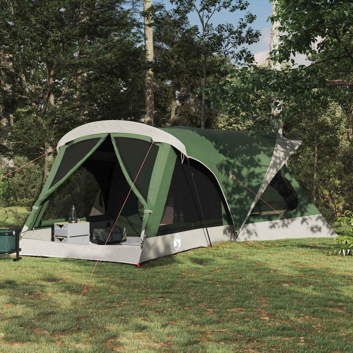 Family Tent 14-Person 185T Polyester with PU Coating Green