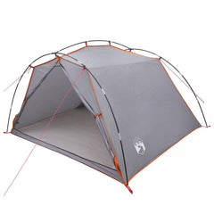 vidaXL Tunnel Tent 4-Person Grey and Orange 2