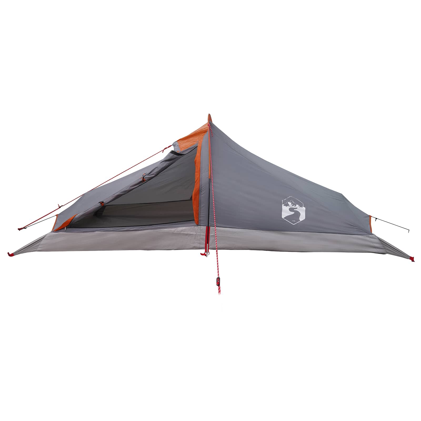 vidaXL Backpacking Tent 2-Person Grey and Orange 4