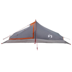 vidaXL Backpacking Tent 2-Person Grey and Orange 5