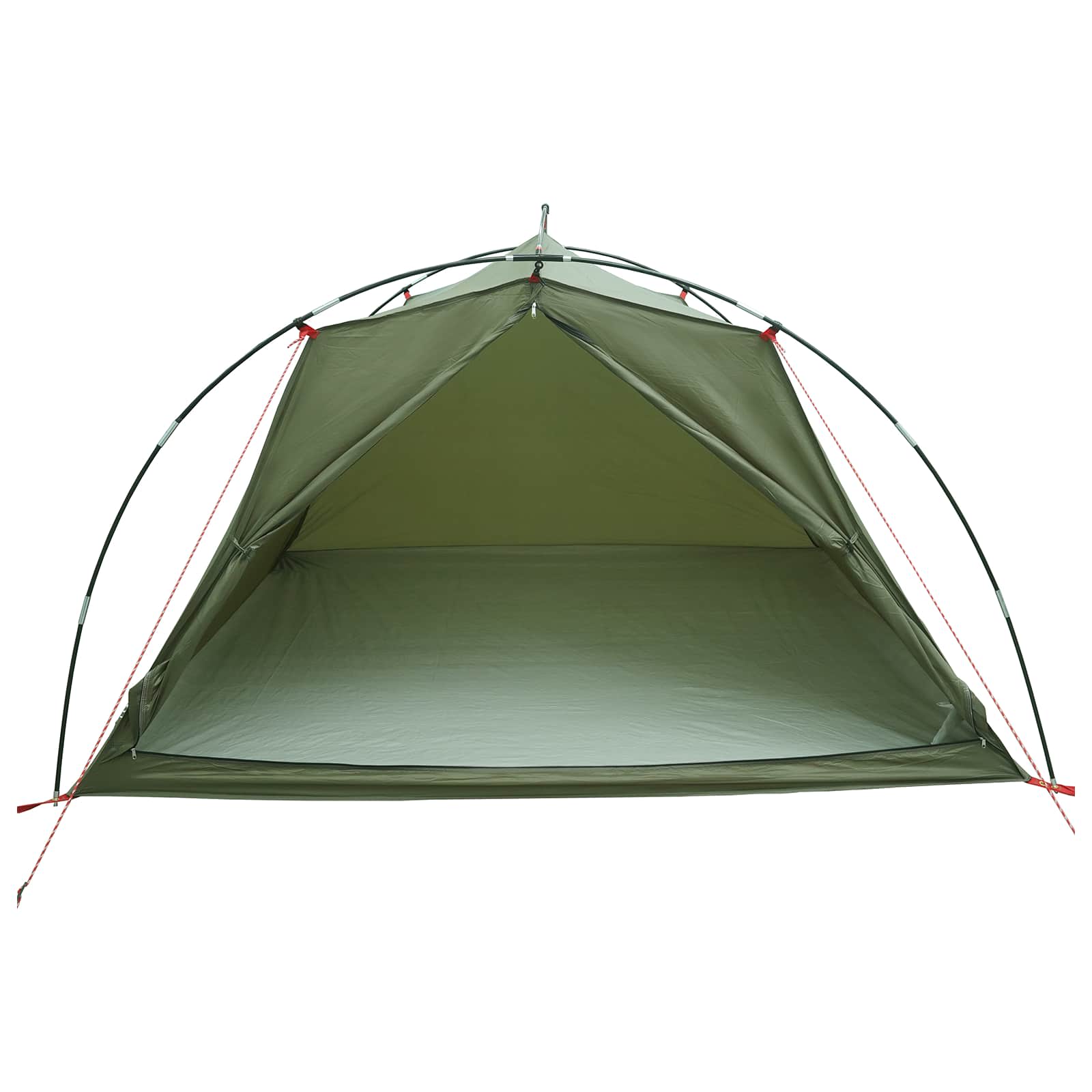 vidaXL Tunnel Tent 4-Person Olive Green 185T Polyester with PU Coating 4