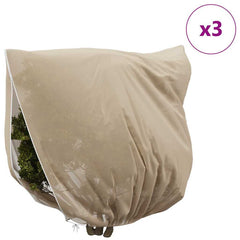 vidaXL Frost Protection Plant Fleece Covers 3 pcs Beige 2.5 x 3.14 m 4