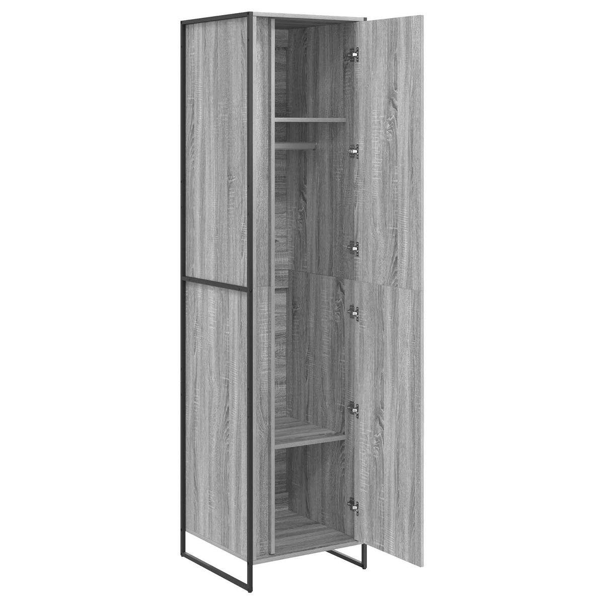 vidaXL Warderobe Grey Sonoma 50 x 50 x 200 cm 4