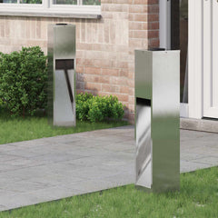 Solar Led Pathway Light 2 pcs Warm White Stainless steel 18 x 18 x 80 cm