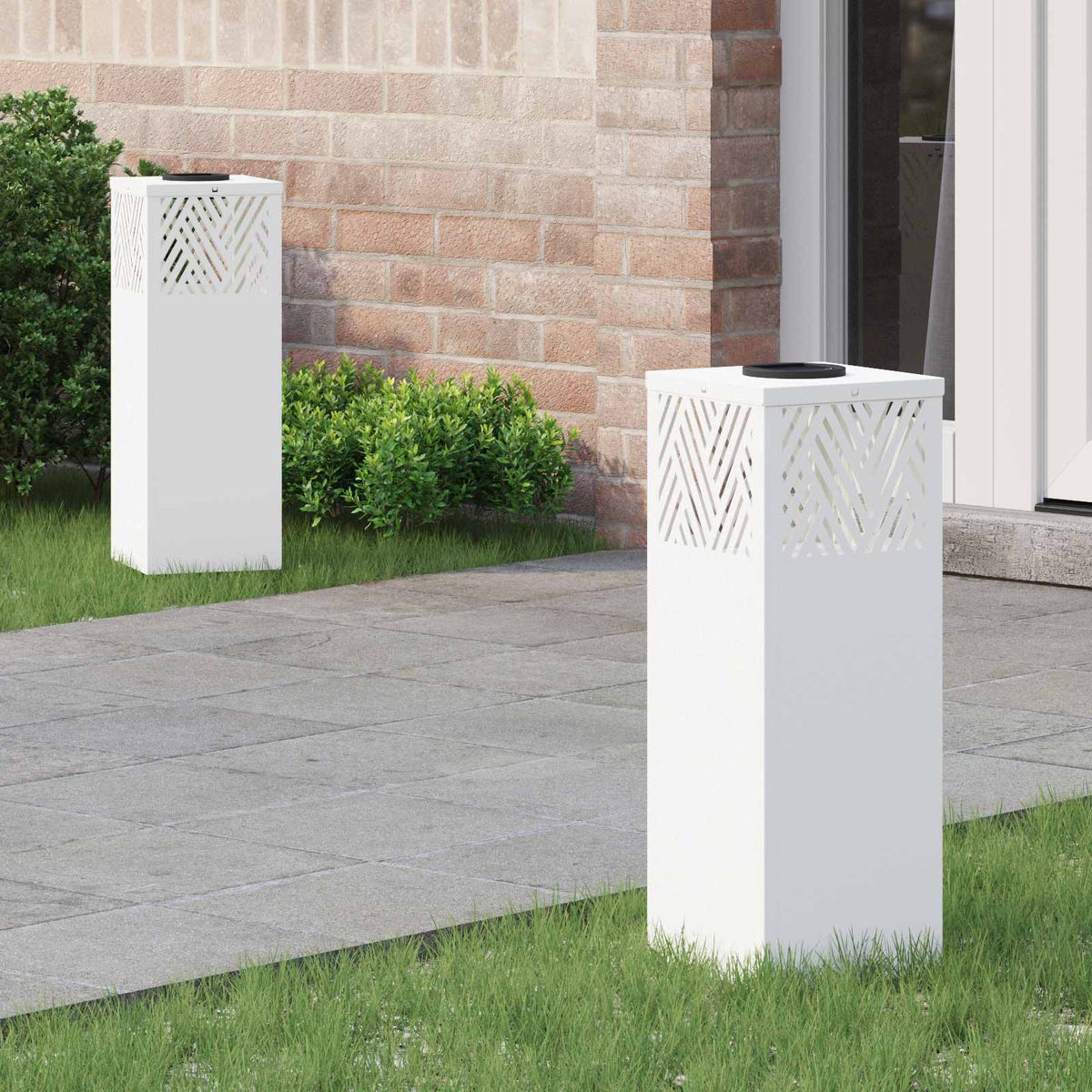 vidaXL Solar LED Pathway Light 2 pcs Warm White