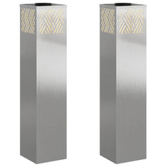 vidaXL Solar LED Pathway Light 2 pcs Warm White 18 x 18 x 80 cm 2
