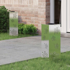 vidaXL Solar LED Pathway Light 2 pcs Warm White 18 x 18 x 50 cm Five-petal Blossom