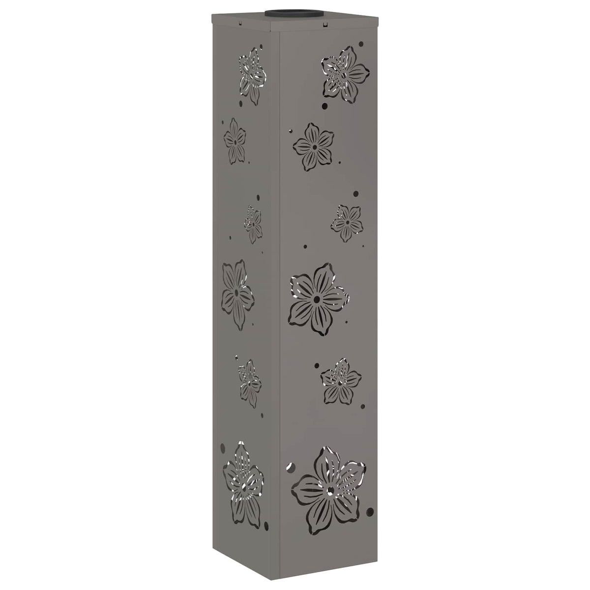 Solar LED Pathway Light 2 pcs Warm White 18 x 18 x 80 cm Five-petal Blossom Weathering steel