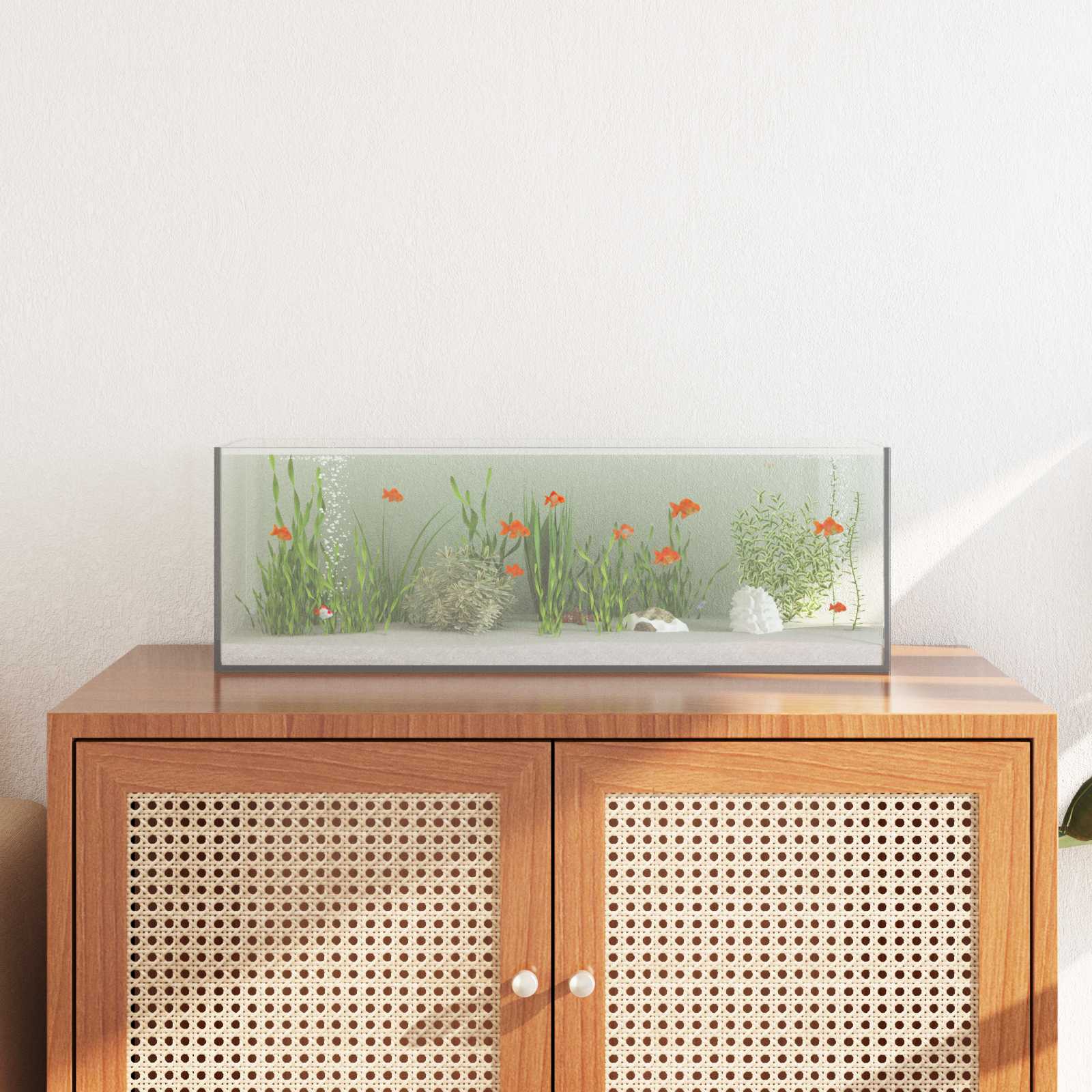 vidaXL Aquarium with Storage Transparent 60 x 20 x 20 cm Glass 1
