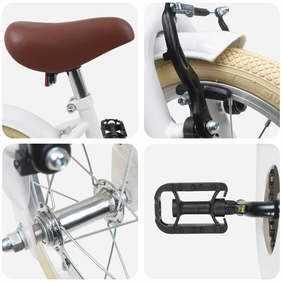 Kids Bike for 2-4 Years Old White 14 inches