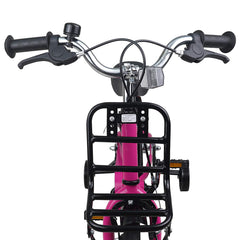 Kids Bike for 6-11 Years Old Pink Black 12 inches