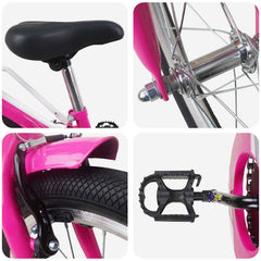 Kids Bike for 5-7 Years Old Pink 18 inches