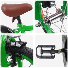 Kids Bike for 4-6 Years Old 16 Inches Green