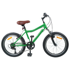 Kids Bike 6-Speed for 6-11 Years Old Green 20 inches