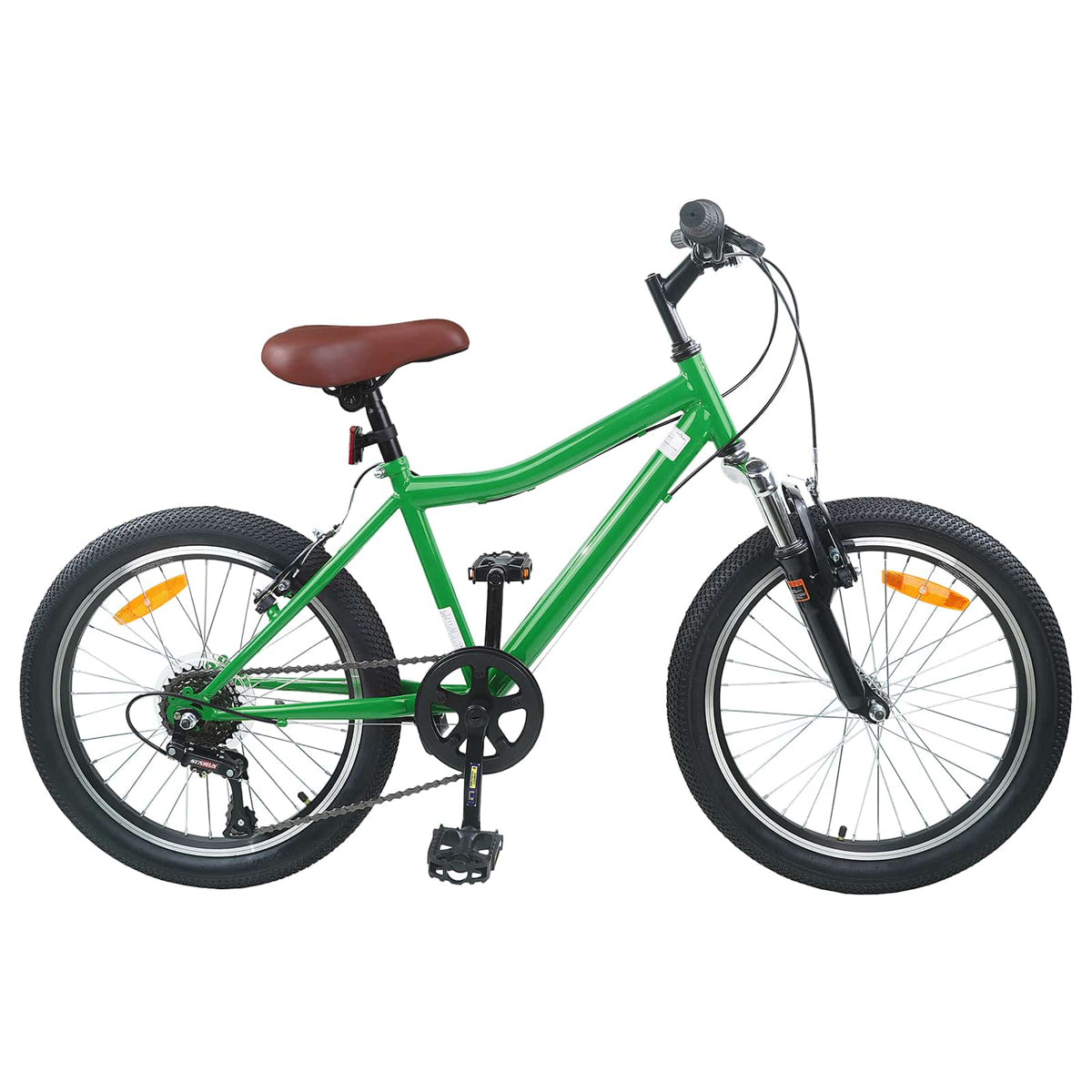 Kids Bike 6-Speed for 6-11 Years Old Green 24 inches