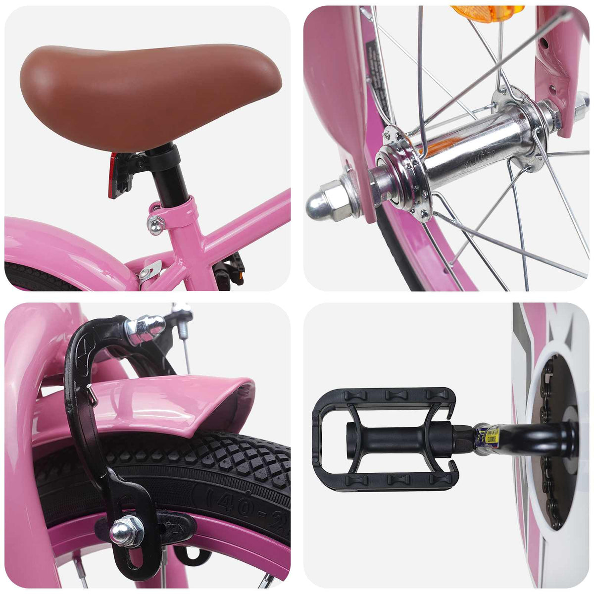 Kids Bike for 2-4 Years Old Light Pink 14 inches