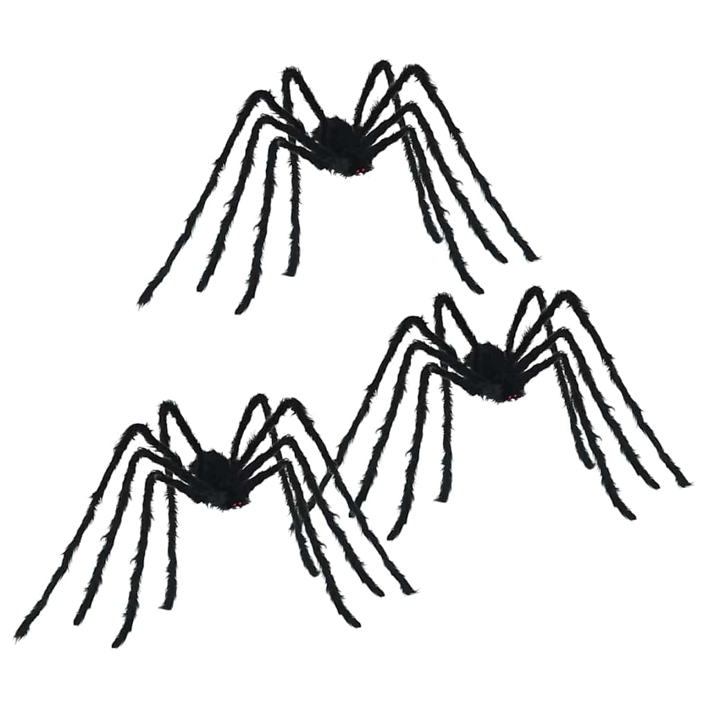 vidaXL Halloween Spider Decoration SPOOKA 3 pcs Black 200 cm 2