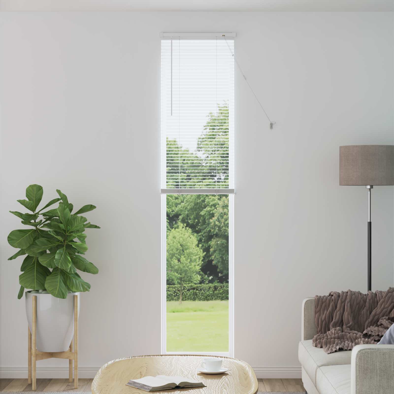 vidaXL Venetian Blind White 213 x 40 cm 25 mm PVC 1