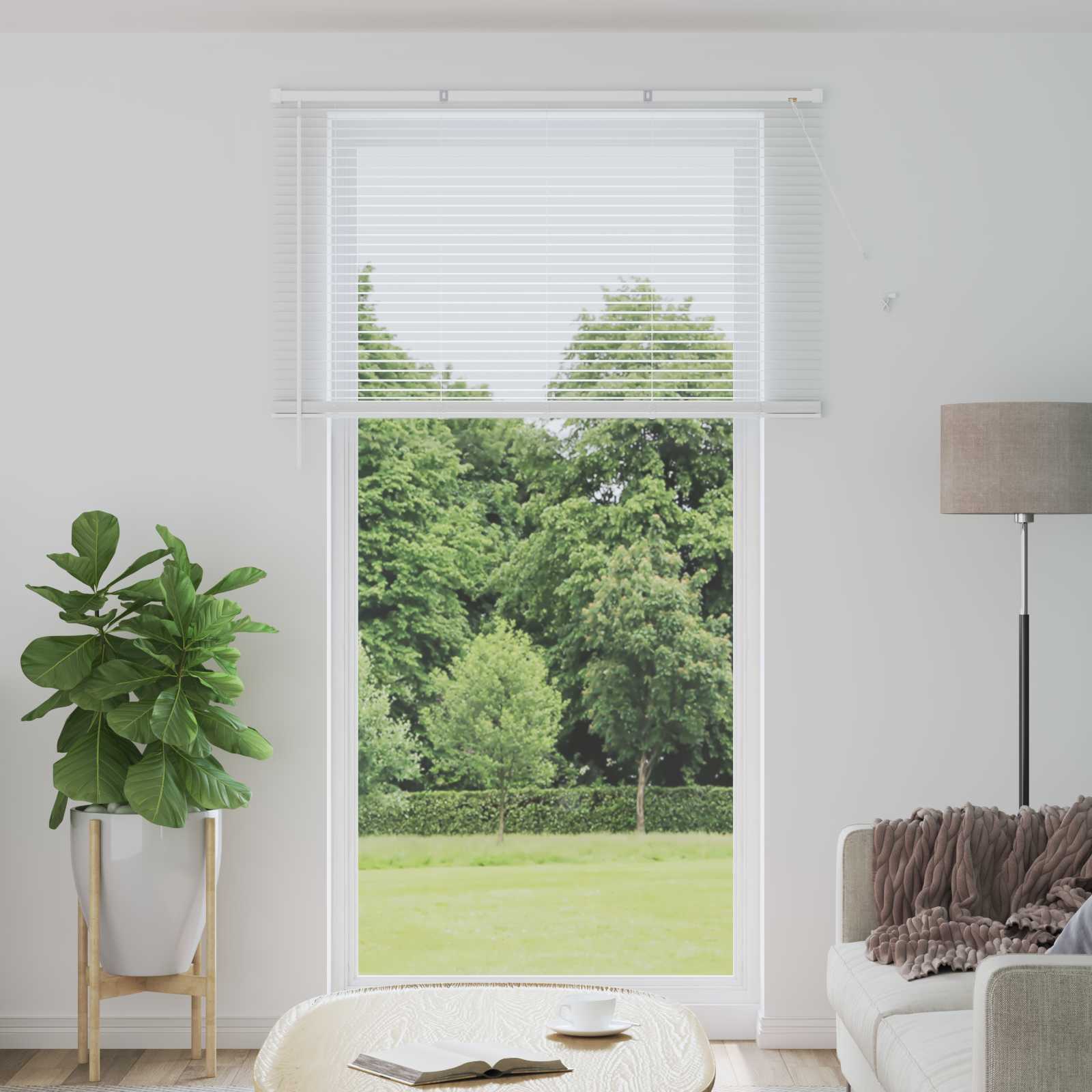 vidaXL Venetian Blind White 213 x 130 cm 25 mm PVC 1