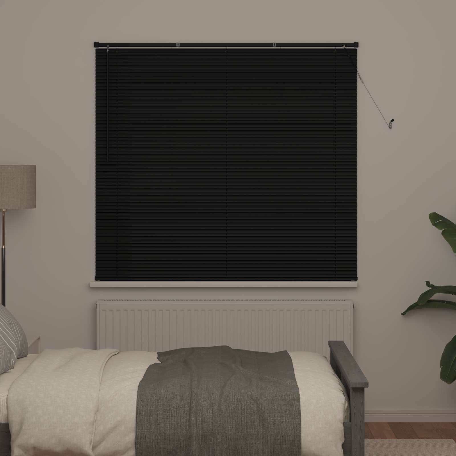vidaXL Venetian Blind Black 150 x 130 cm 25 mm PVC 3