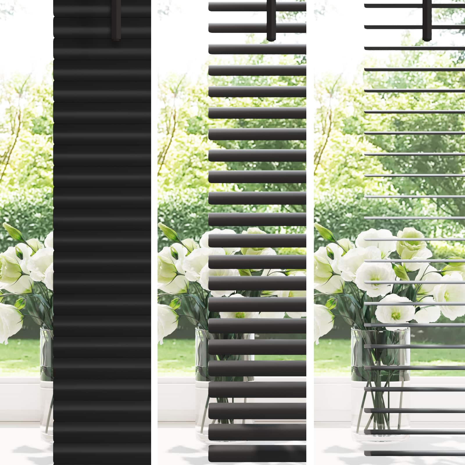 vidaXL Venetian Blind Black 150 x 130 cm 25 mm PVC 4