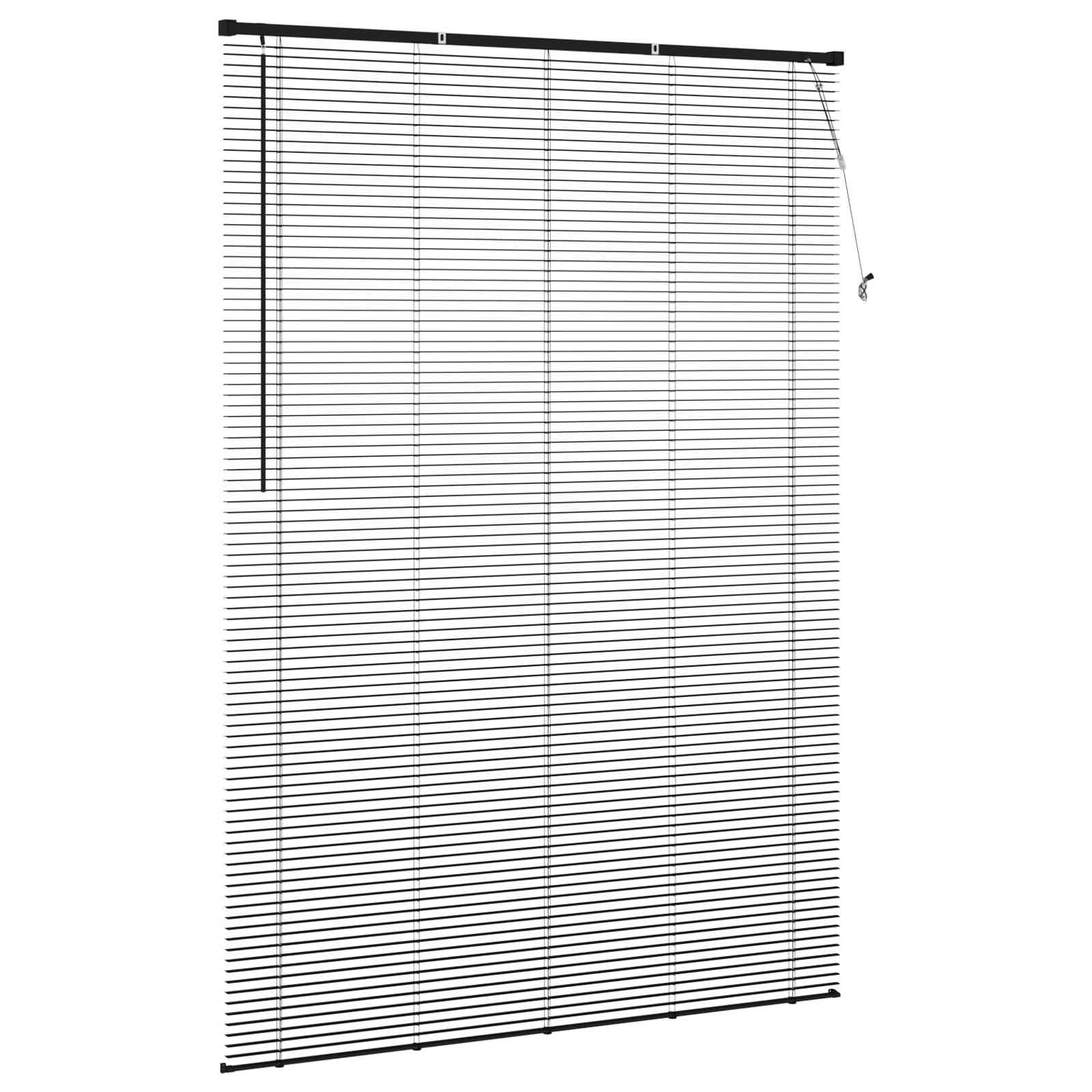 vidaXL Venetian Blind Black 213 x 150 cm 25 mm PVC 5