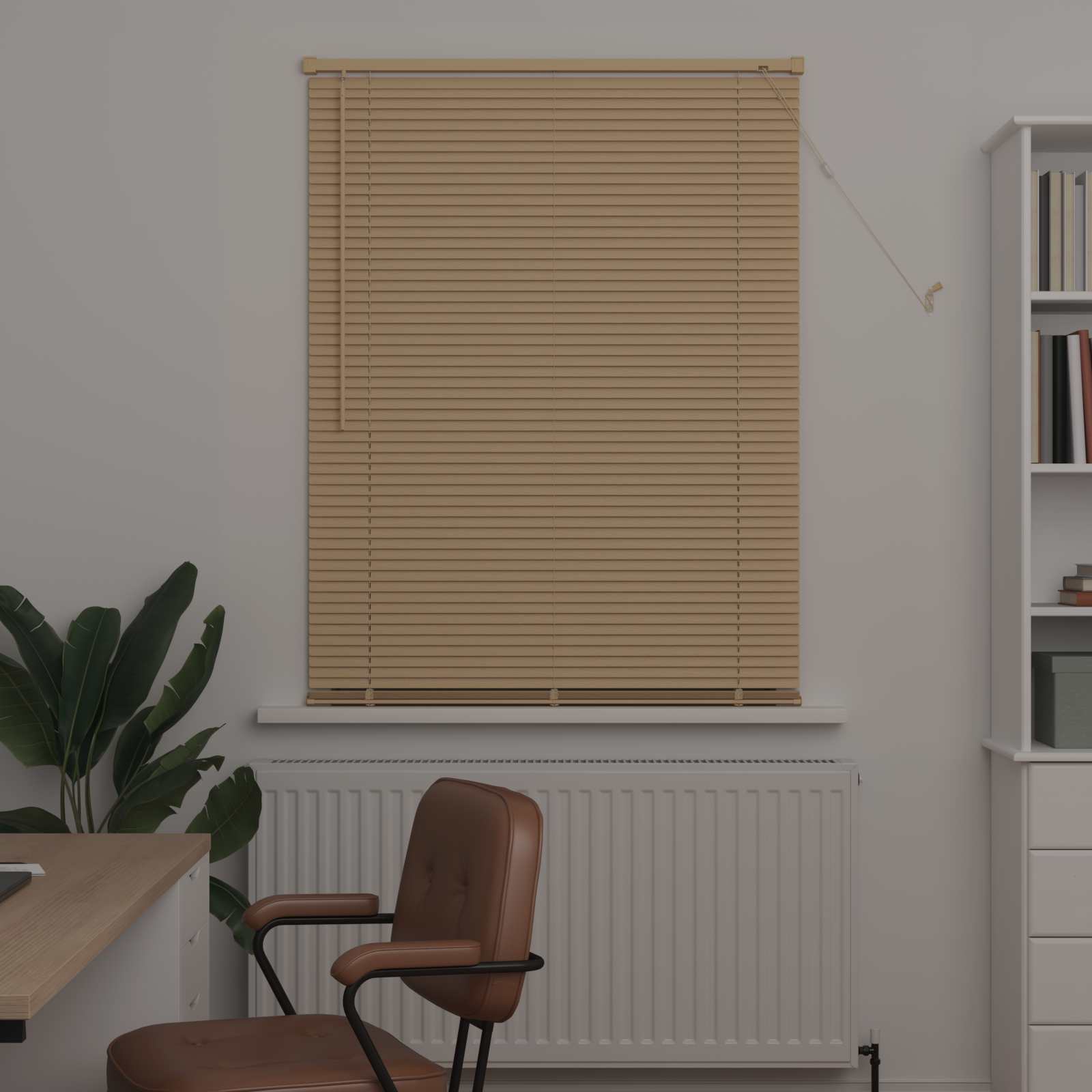 vidaXL Venetian Blind Light Brown with Pattern 150 x 90 cm 25 mm PVC 3