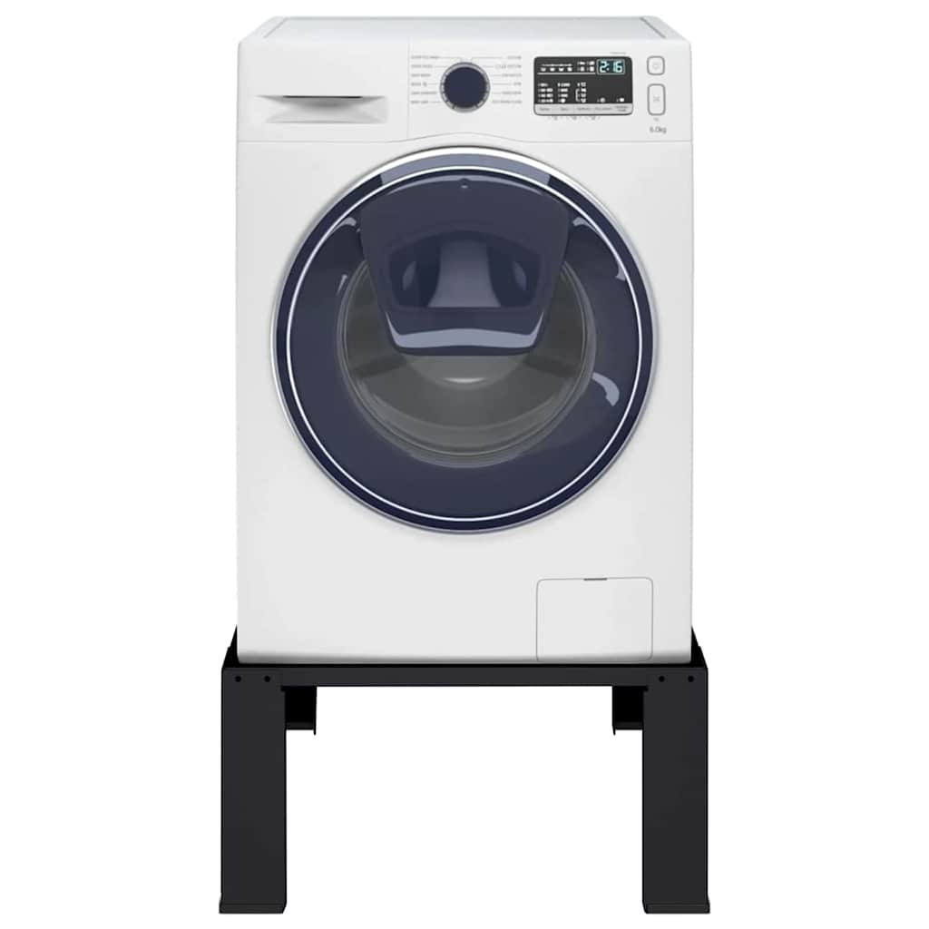 vidaXL Washing Machine Pedestal Black 64 x 55 x 32.5 cm Steel 2
