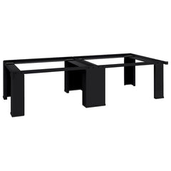 vidaXL Washing Machine Pedestal 2 pcs Black 127 x 54.5 x 32.5 cm Steel 4