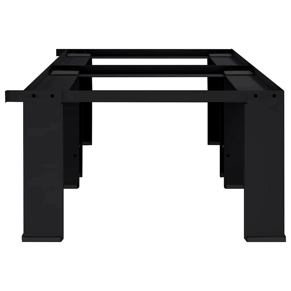 vidaXL Washing Machine Pedestal 2 pcs Black 127 x 54.5 x 32.5 cm Steel 3
