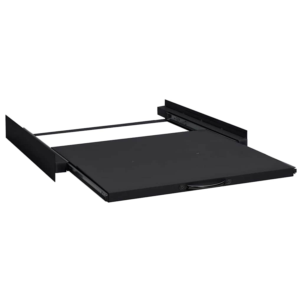 vidaXL Washing Machine Intermediate Shelf Black 60 x 60 x 8 cm Steel 3