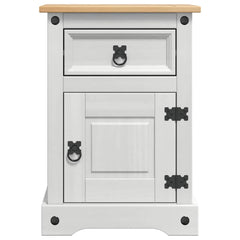 vidaXL Bedside Table Corona White 45 x 35 x 64 cm Solid Pine Wood 6