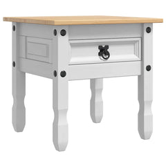 vidaXL End Table CORONA White 50 x 50 x50 cm Solid Pine Wood 2