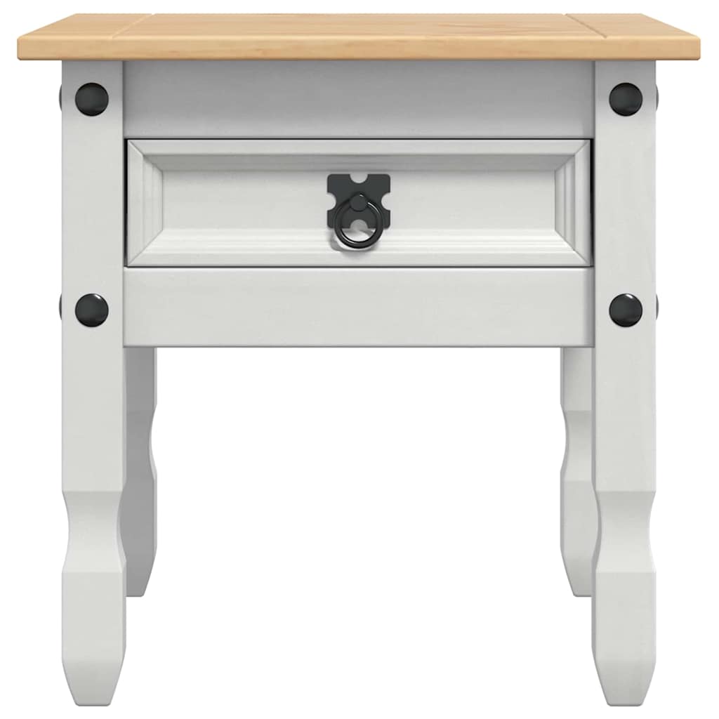 vidaXL End Table CORONA White 50 x 50 x50 cm Solid Pine Wood 6