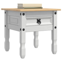 vidaXL End Table CORONA White 50 x 50 x50 cm Solid Pine Wood 3