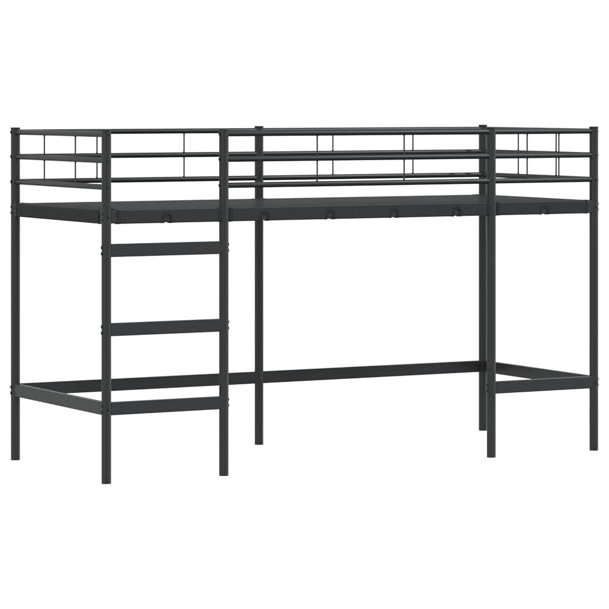 Kids' Bunk Bed Frame with Curtains Length 190 cm Black and blue 75 cm