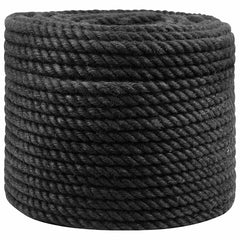 vidaXL Jute Rope 12 mm Black 100% Tossa jute 2