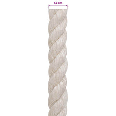 vidaXL Jute Rope 12 mm White 100% Tossa jute 6