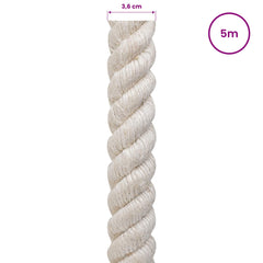 vidaXL Jute Rope 360 mm 5 m White 100% Tossa jute 5