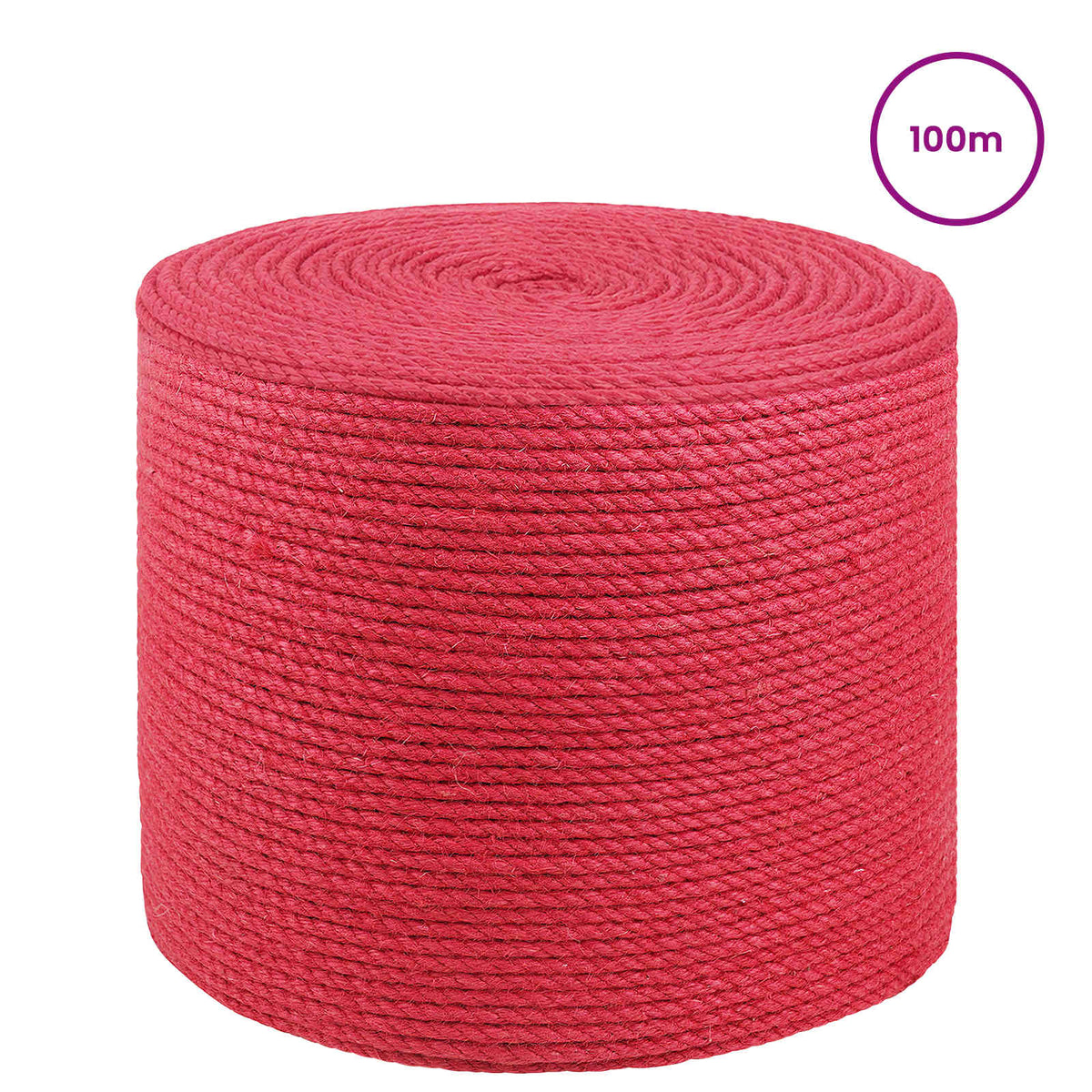 Jute Rope 100% Tossa Jute Red