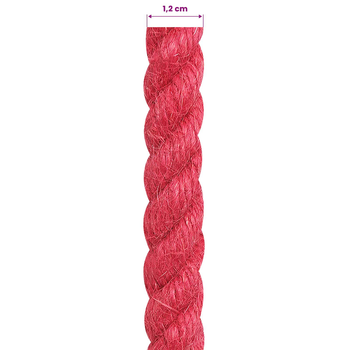 Jute Rope 100% Tossa Jute Red